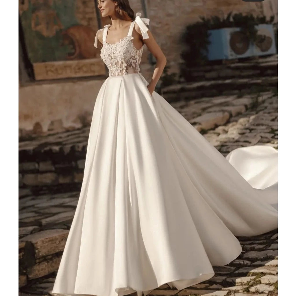 Vestido De Noiva Com Alças E Saia Princesa