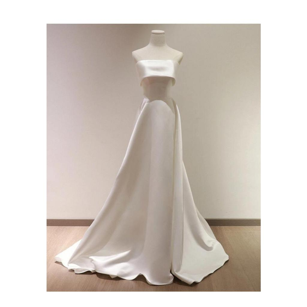 VESTIDO DE NOIVA MINIMALISTA TOMARA QUE CAIA