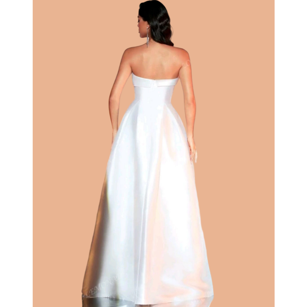 VESTIDO DE NOIVA SIMPLES TOMARA QUE CAIA LONGO