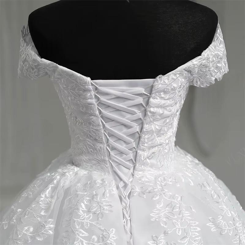 VESTIDO DE NOIVA COM ALÇA OMBRO A OMBRO MODELO LUNA