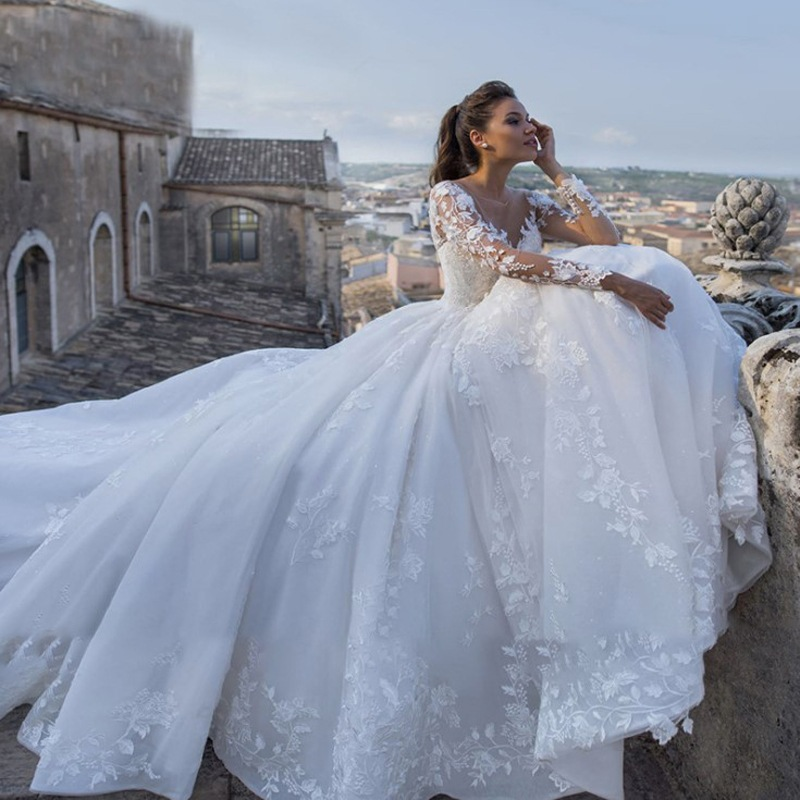 VESTIDO DE NOIVA MANGA LONGA MODELO VERONE