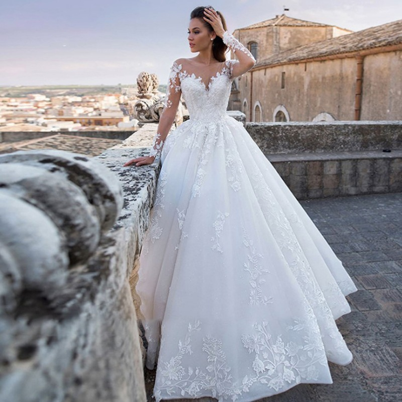VESTIDO DE NOIVA MANGA LONGA MODELO VERONE